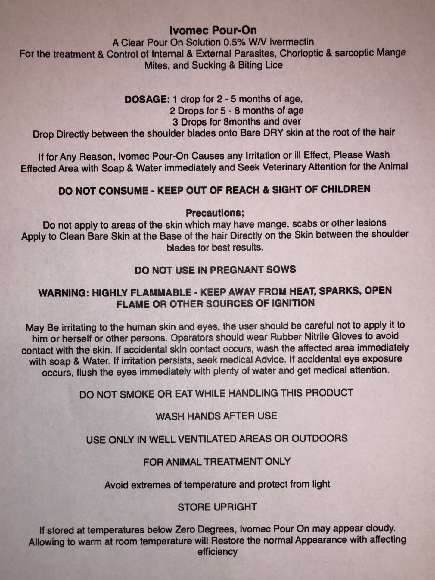Ivomec 10ml - expiry June 2027