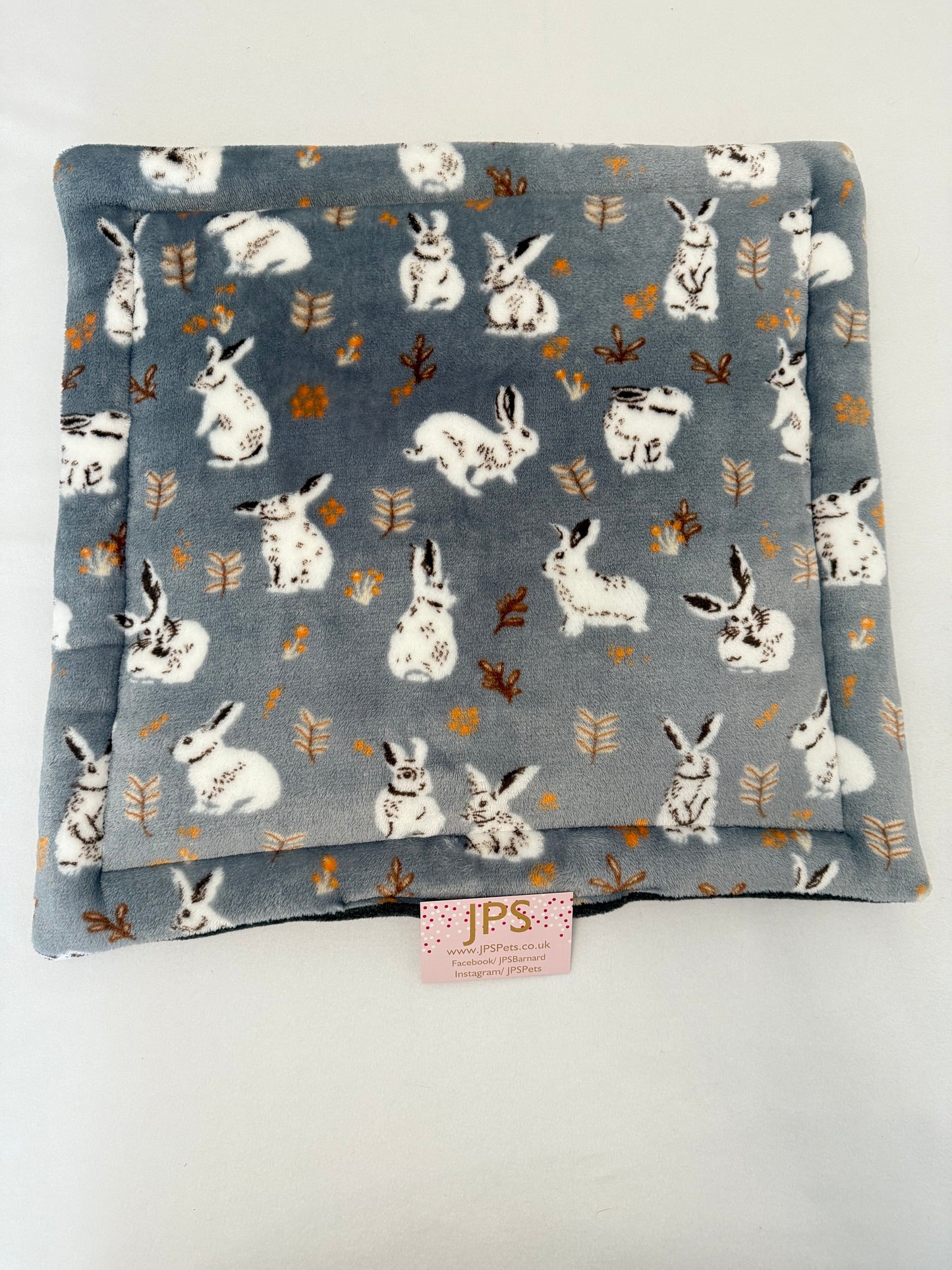 18 x 18 Inch Pad - Grey Bunny & dark charcoal grey