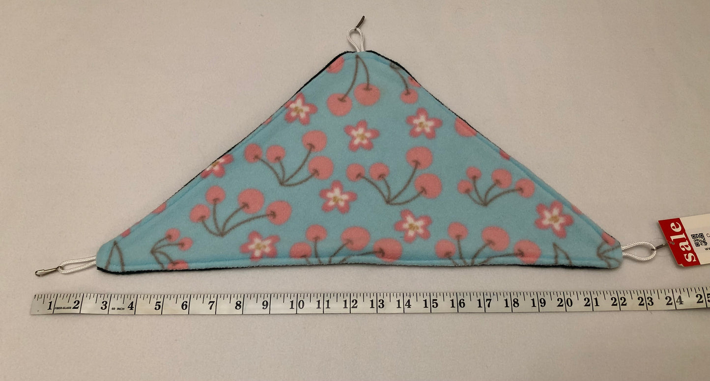 Corner Hammock - cherries & choose your own plain colour underside