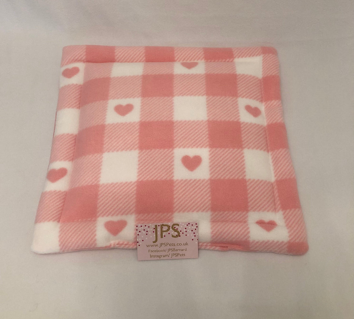 18 inch lap pad - Pink Chequered hearts