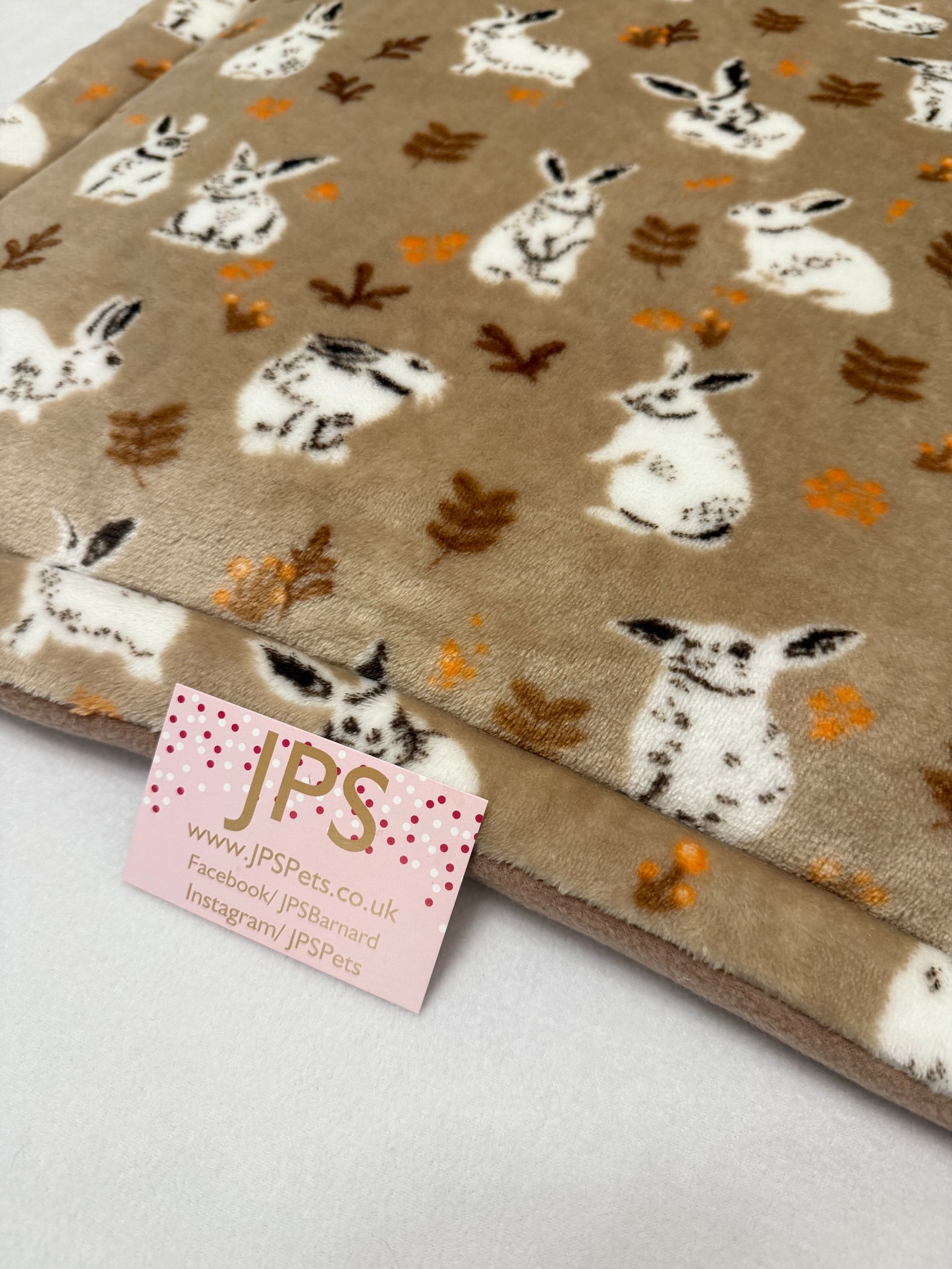 19 x 21 Lap pad - beige bunny cuddle fleece and mocha