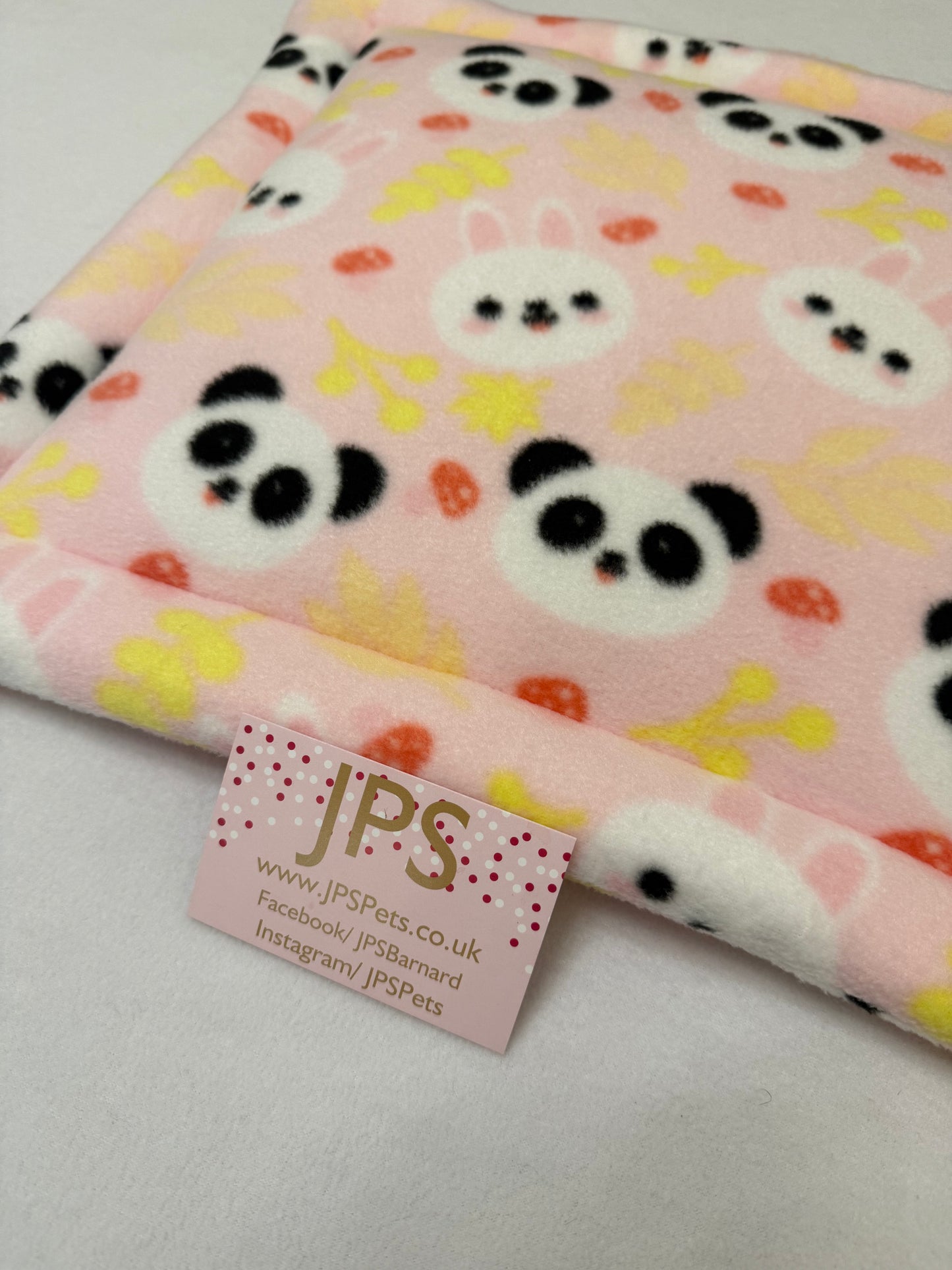 Lap pad 14 x 14 - pink bunnies & panda
