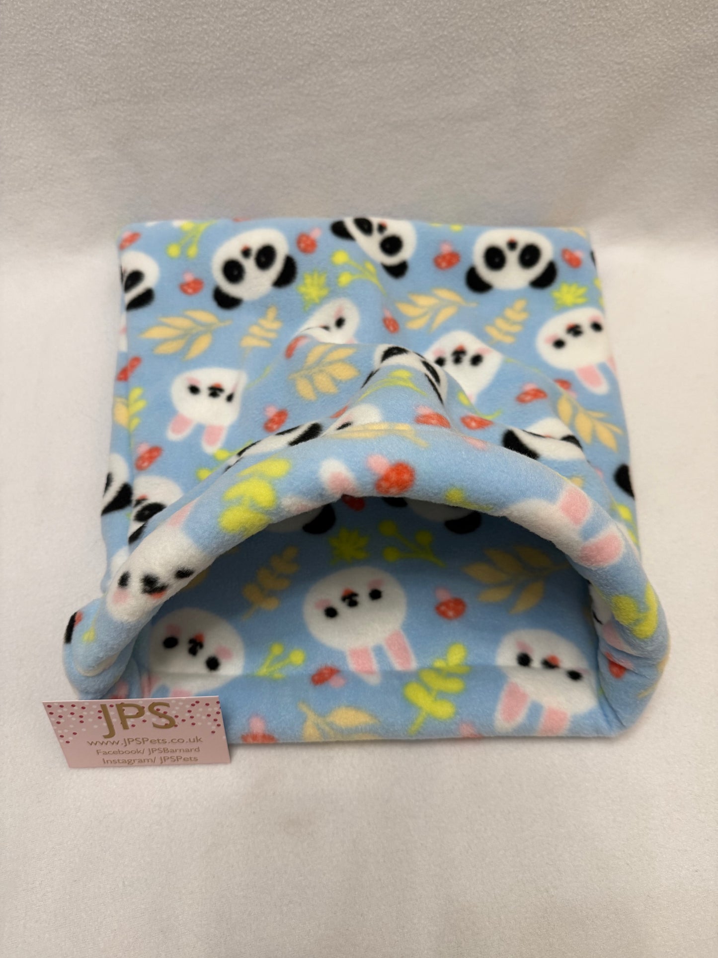 Cuddle Sack - Blue Panda bunnies
