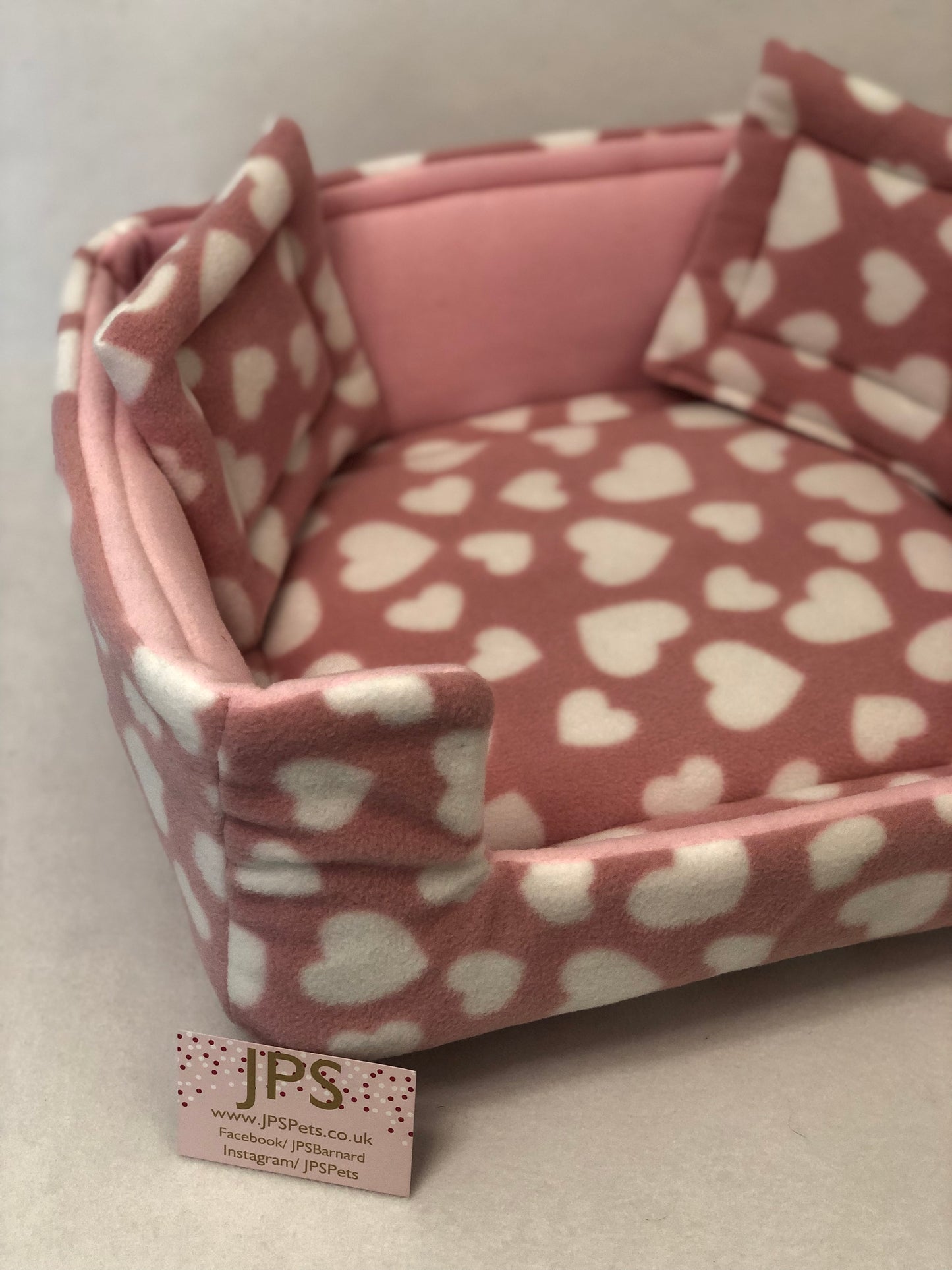 Sofa 16 x 13 x 6” inch - Pink Hearts & Baby Pink