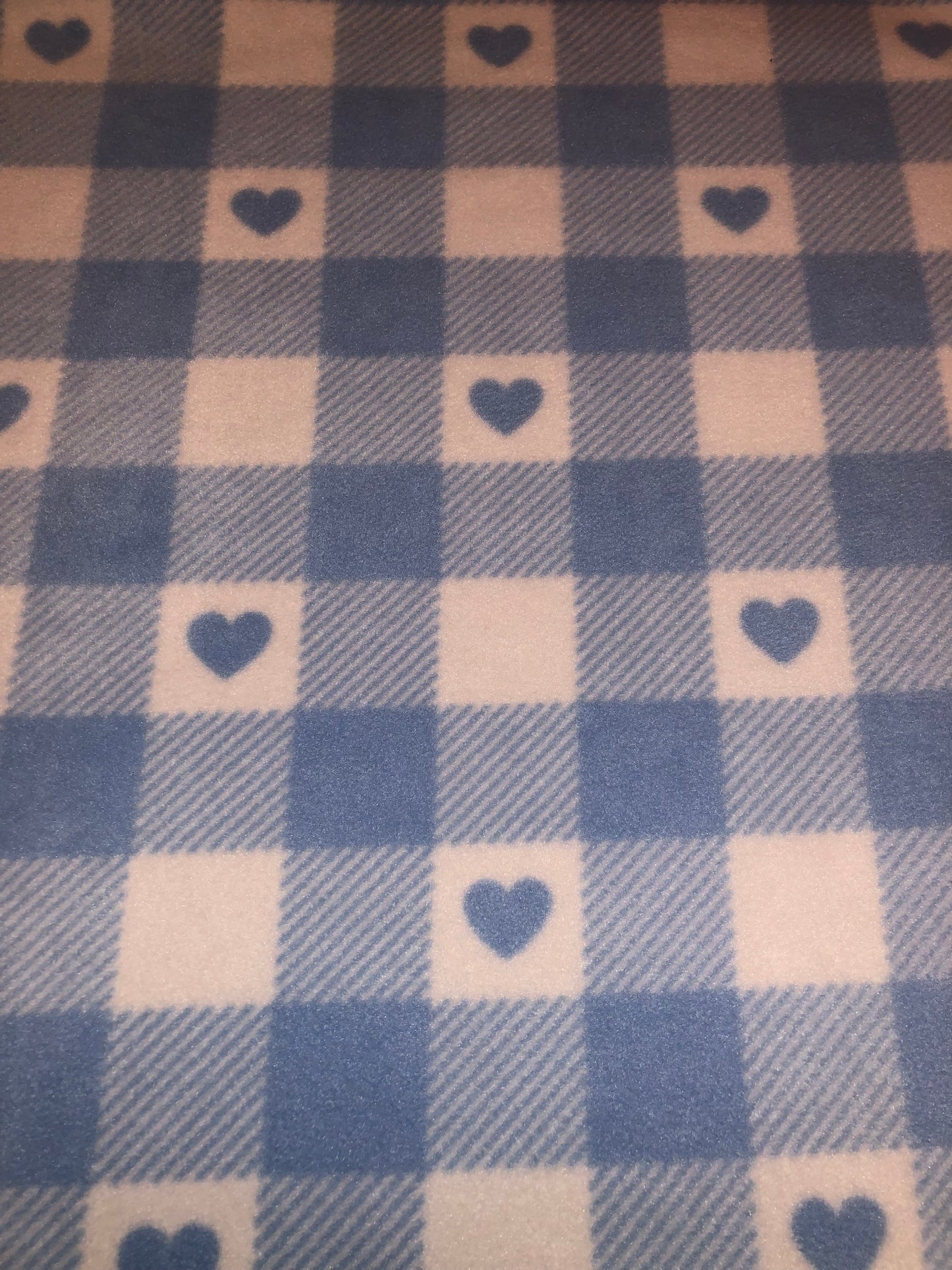 Chequered blue hearts tunnel