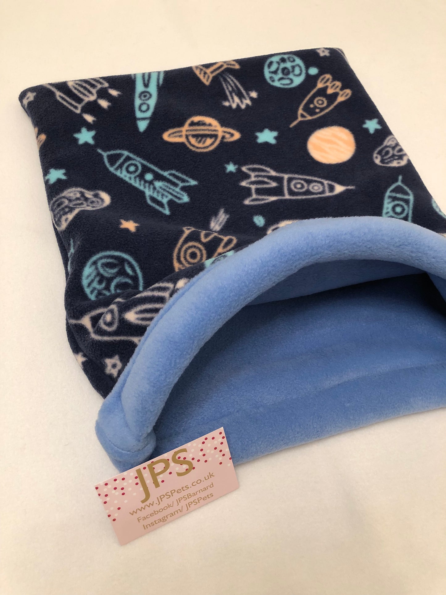 Cuddle Sack - Space & Rockets with cornflower