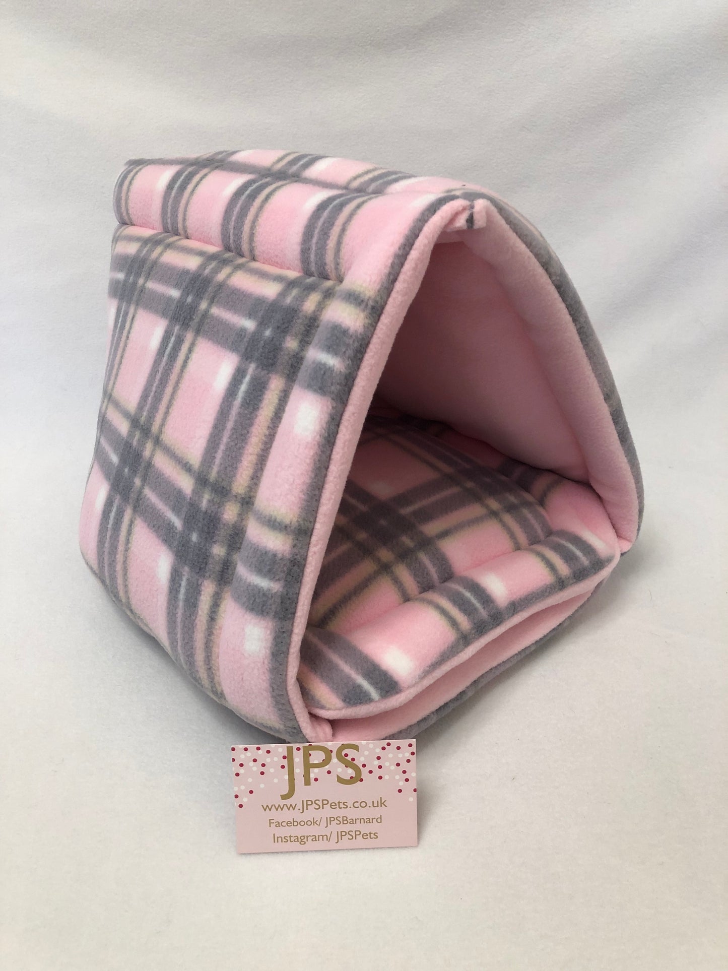 Igloo teepee - Pink Tartan & Baby Pink