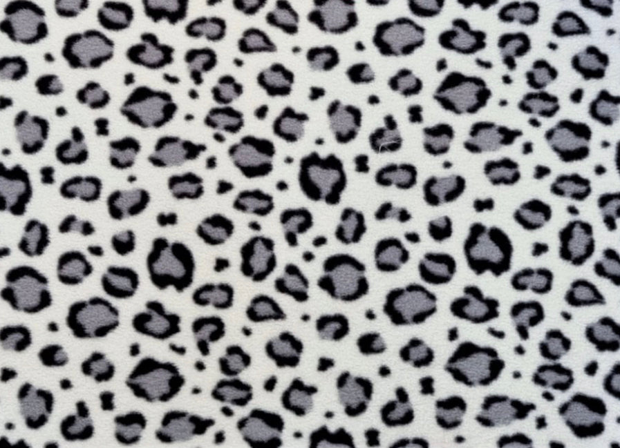 Grey cheetah polar fleece Cuddle Cup