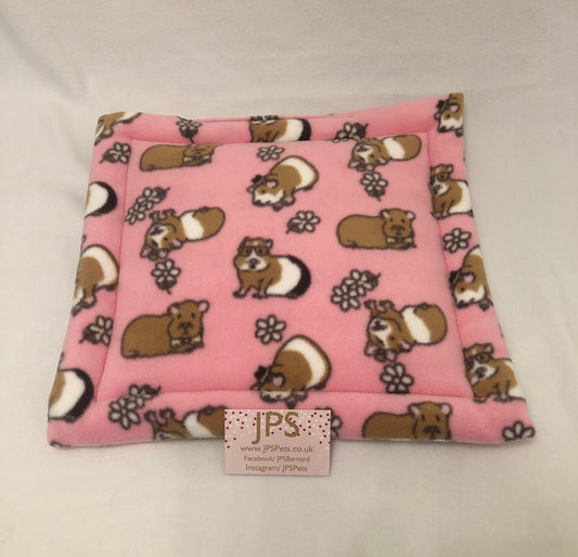 Pink Guinea pig lap pad 18” x 18”