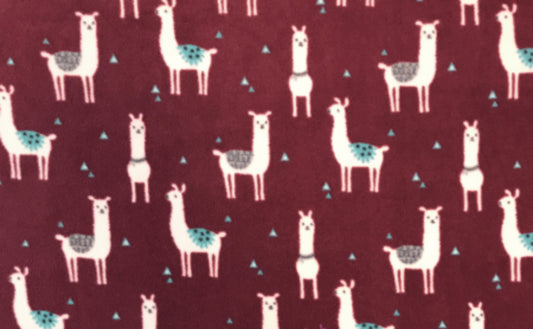 Wine llama polar fleece Cuddle Cup