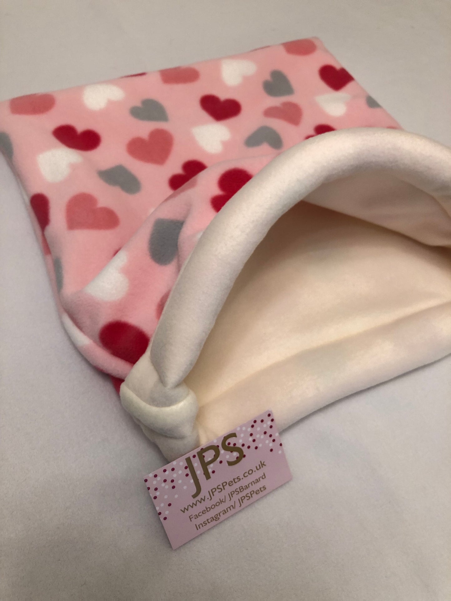 Cuddle Sack - Pink Hearts & Ivory