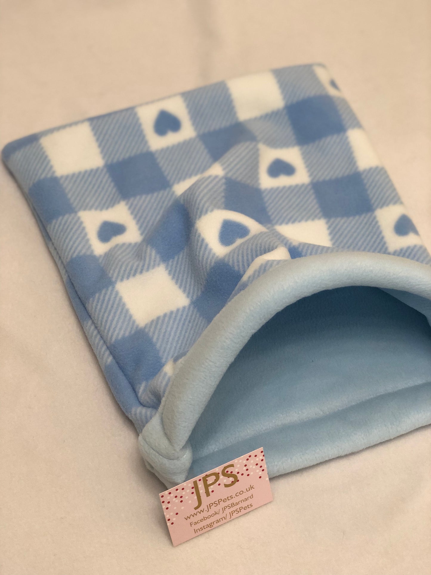 Cuddle Sack - Chequered Blue Hearts & Baby Blue