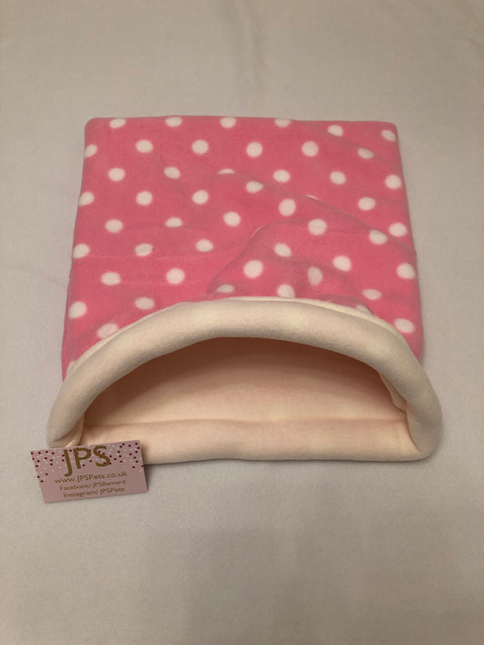 Cuddle Sack - Pink Polka & ivory