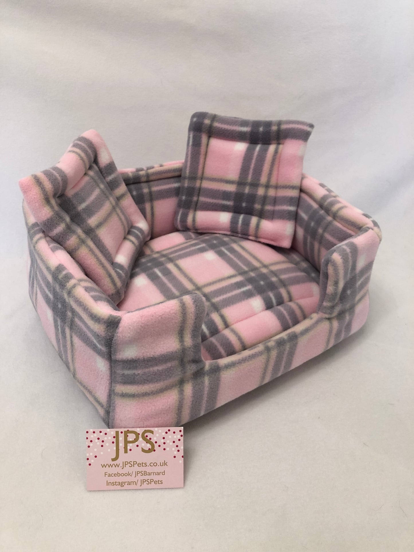 Sofa 13 x 11 x 5” inch - Pink Tartan