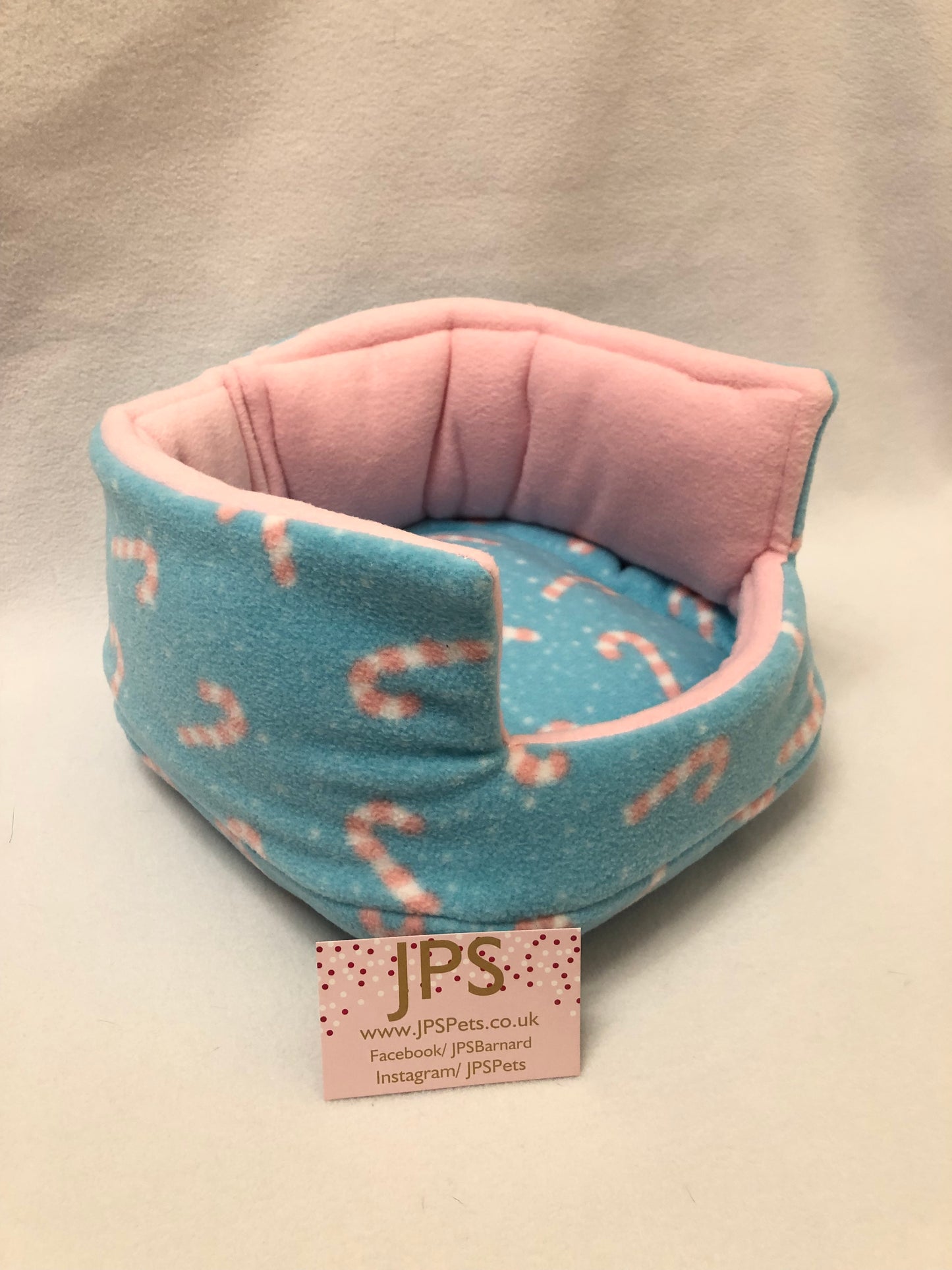 Mint candy cane & baby pink Inner Cuddle Cup 11 Inch Polar Fleece