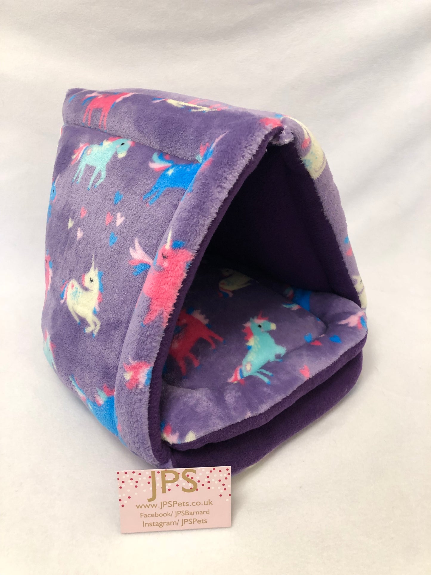 Igloo teepee - Purple unicorn cuddle fleece & Purple