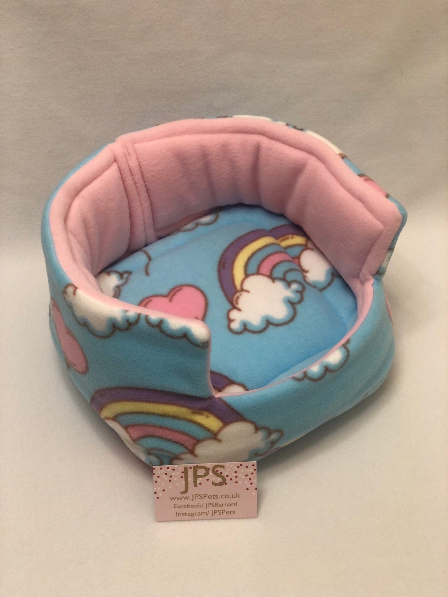 Cuddle Cup 11 Inch - Rainbow Hearts & Baby Pink