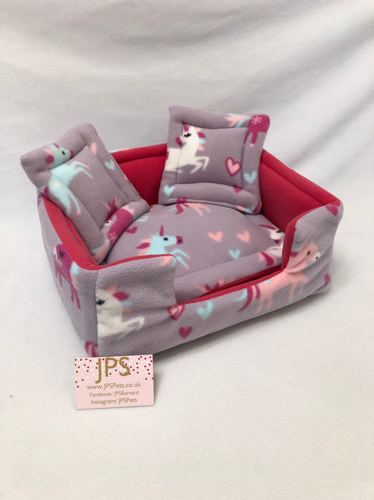 Sofa 13 x 11 x 5” inch - Lilac Unicorn & Cerise