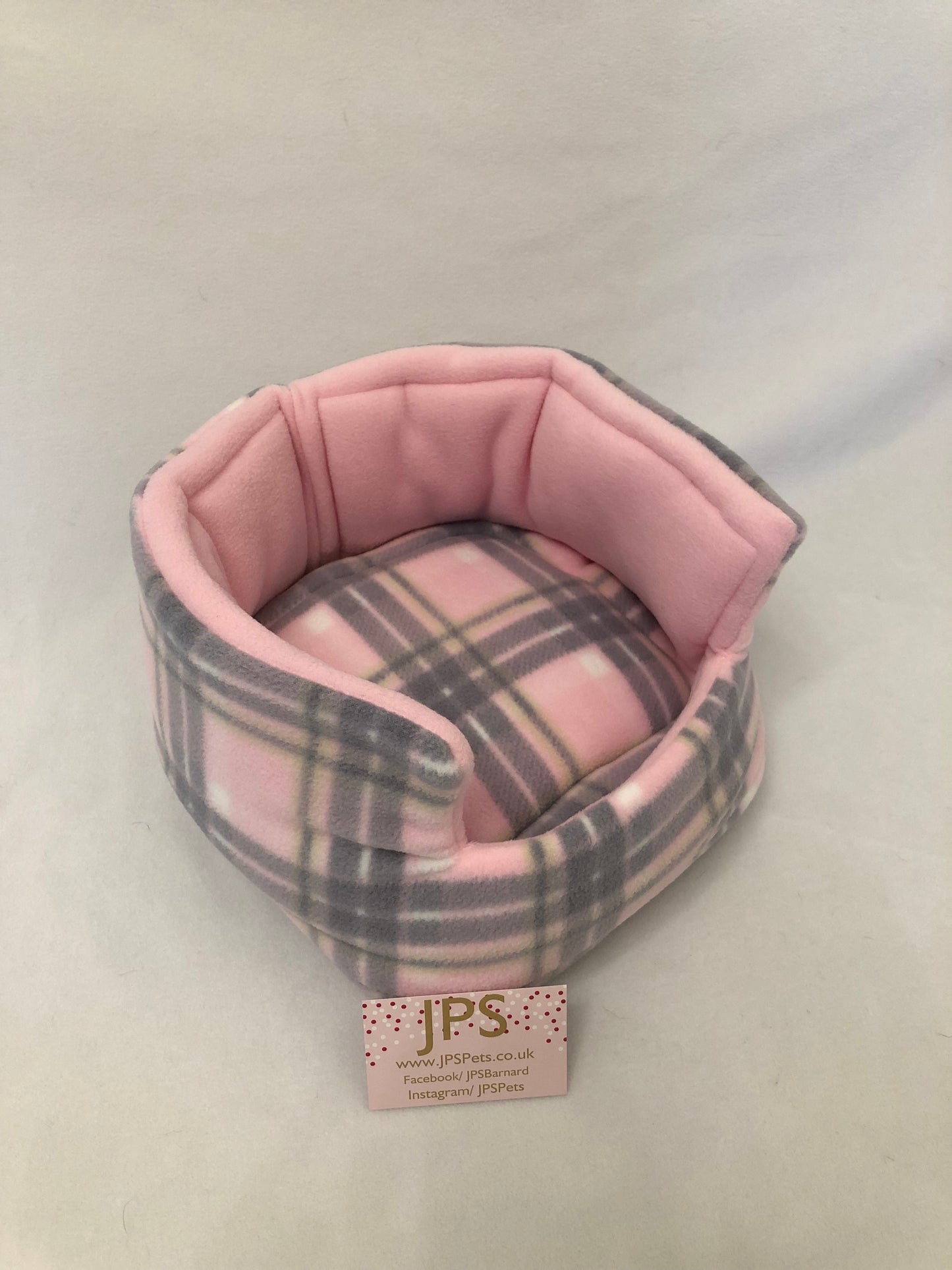 Cuddle Cup 11 Inch - Pink Tartan & Baby Pink