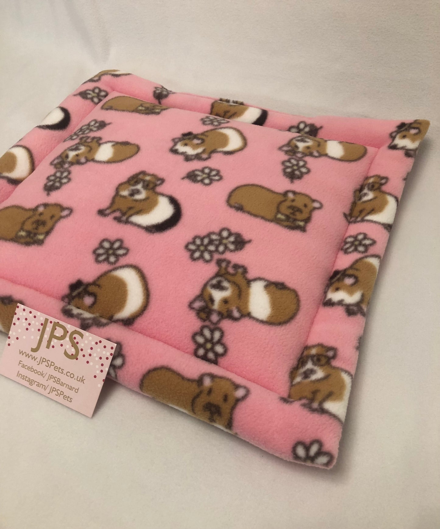 Pink Guinea pig lap pad 18” x 18”