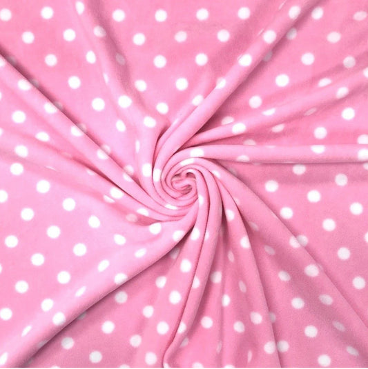 Pink polka polar fleece Cuddle Cup