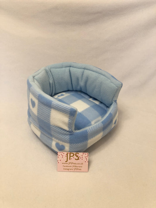 Cuddle Cup 11 Inch - Blue Chequered Hearts & Baby Blue