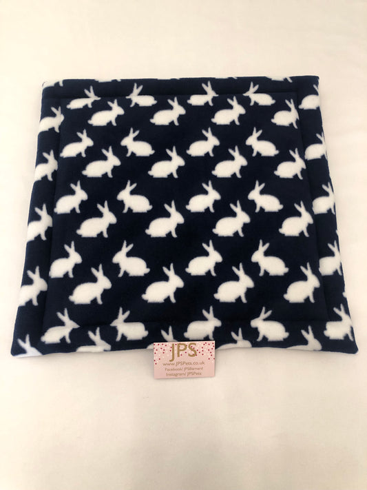 18x18 Inch Pad - navy bunny polar fleece