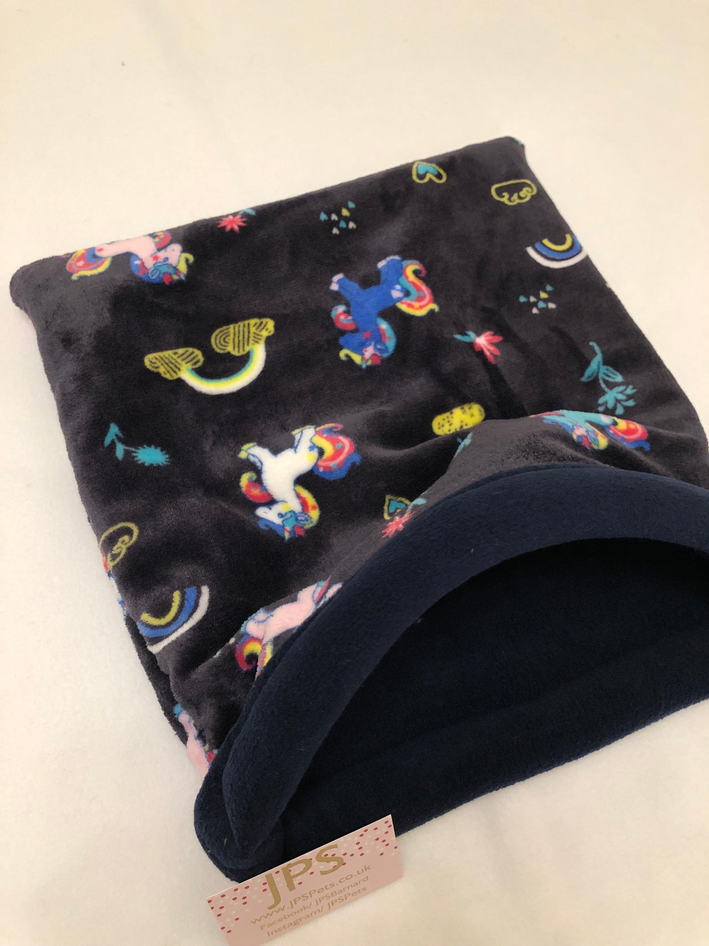 Cuddle Sack - Navy Rainbow Unicorn & Navy