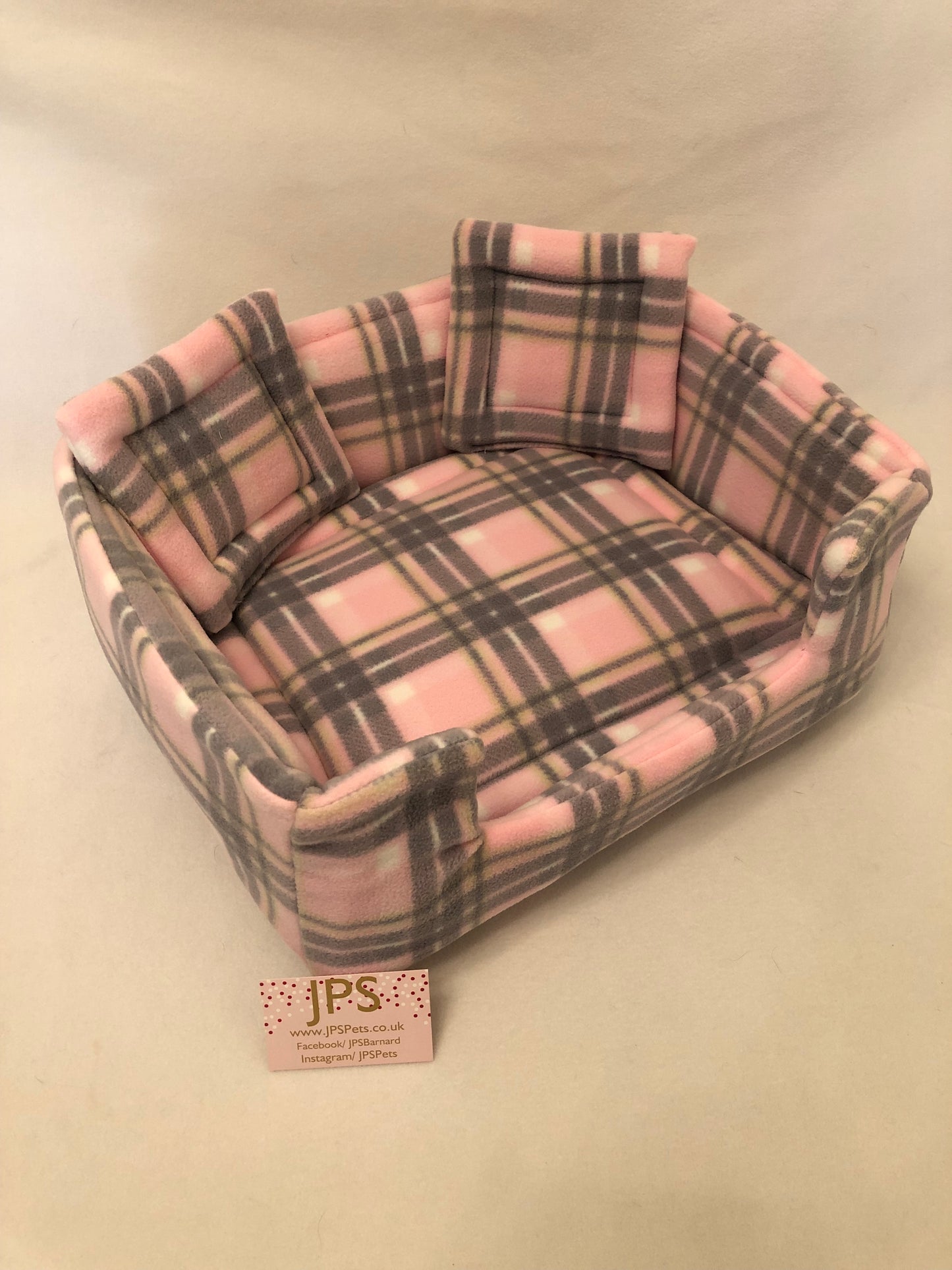 Sofa 16 x 13 x 6” inch - Pink Tartan