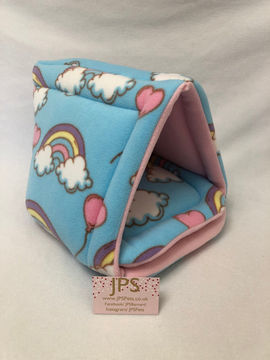 Igloo teepee - Rainbow Hearts & Baby pink