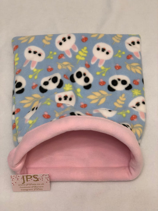 Cuddle Sack - Bunnies and Pandas with Baby Pink