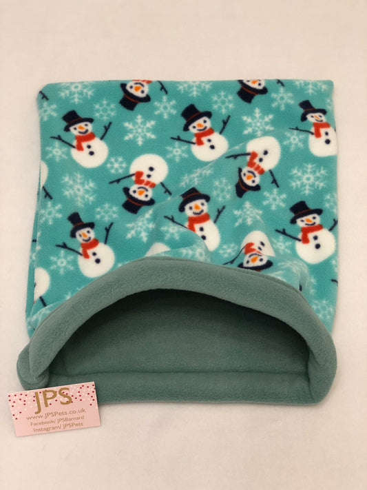 Cuddle Sack - Mint Snowman & Sage