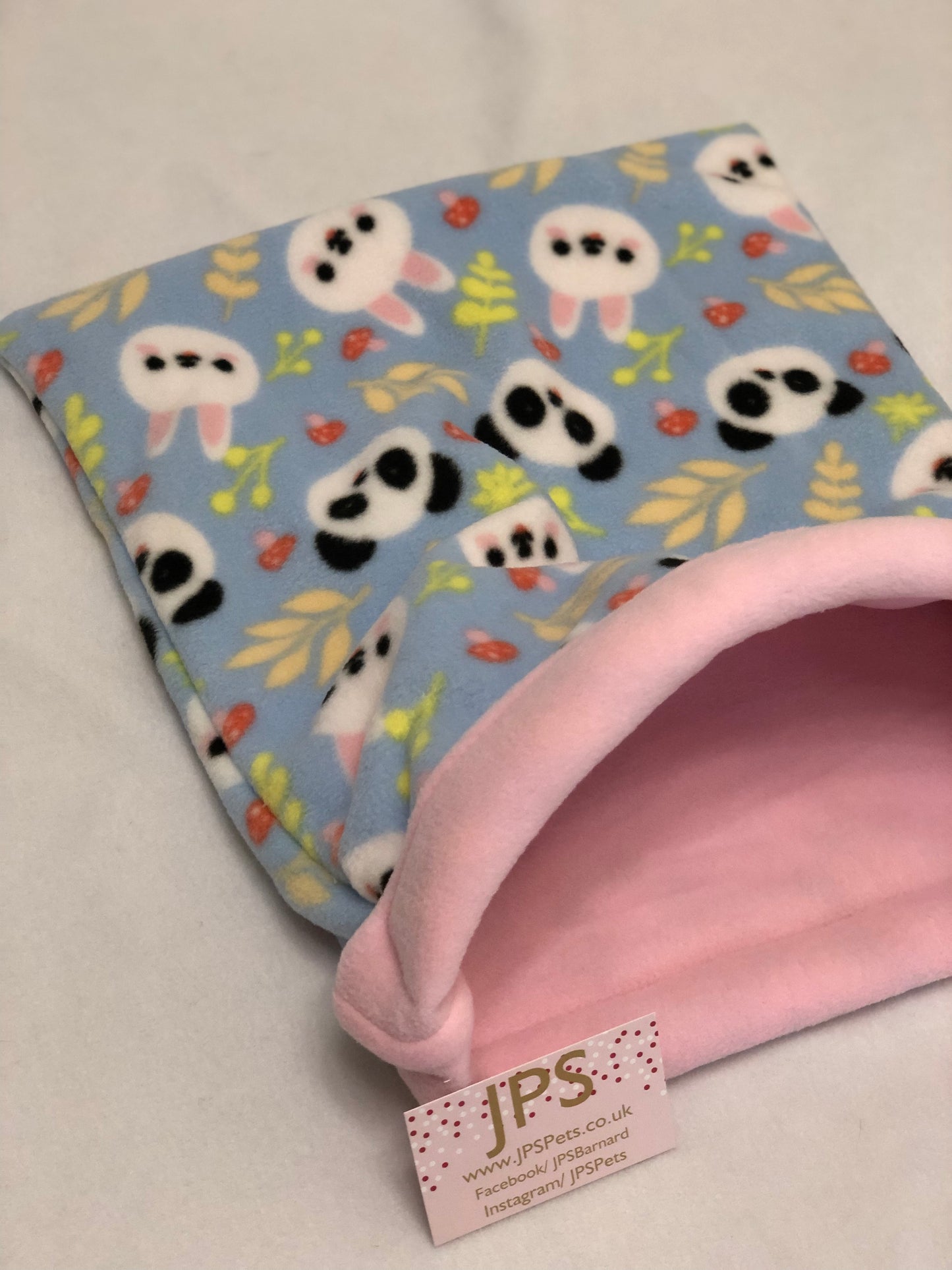 Cuddle Sack - Bunnies and Pandas with Baby Pink