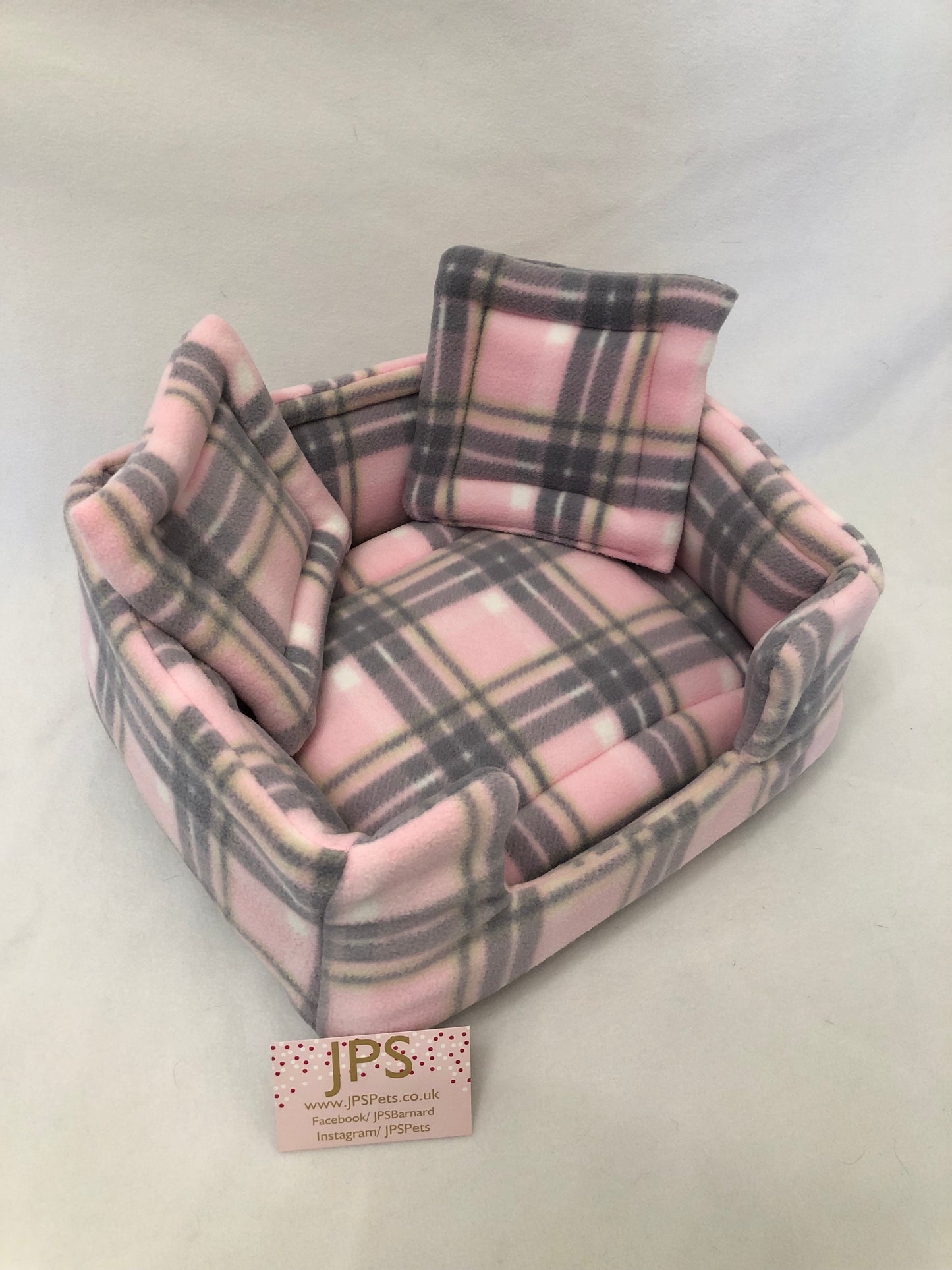 Sofa 13 x 11 x 5” inch - Pink Tartan