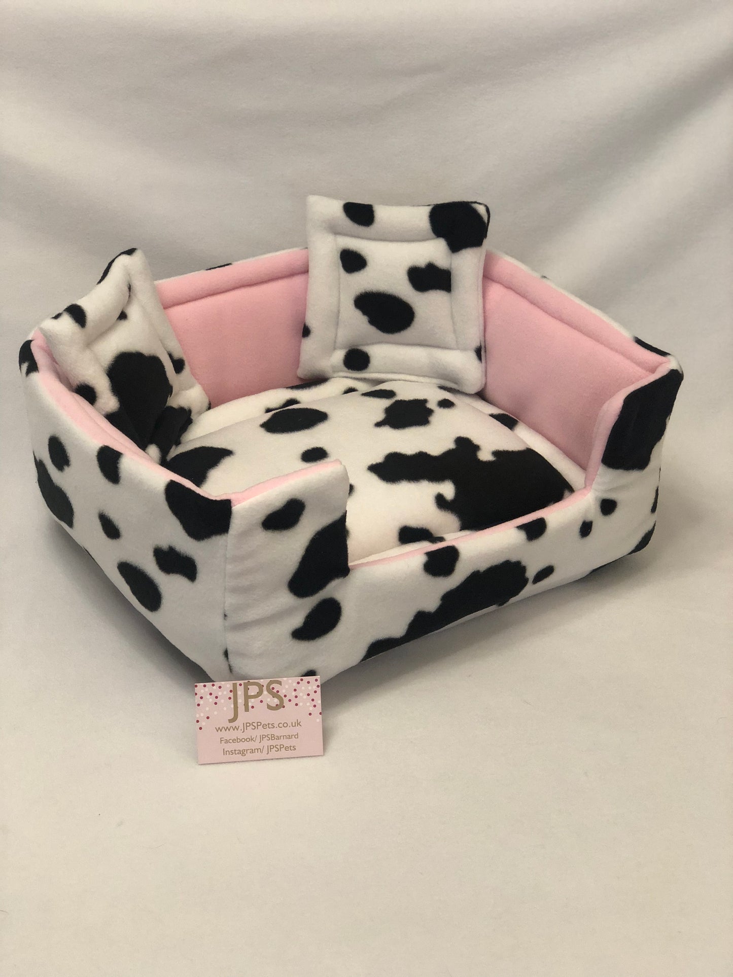 Sofa 16 x 13 x 6 inch - Cow print & Baby Pink