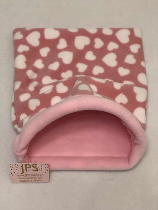 Cuddle Sack - Pink Hearts & Baby Pink