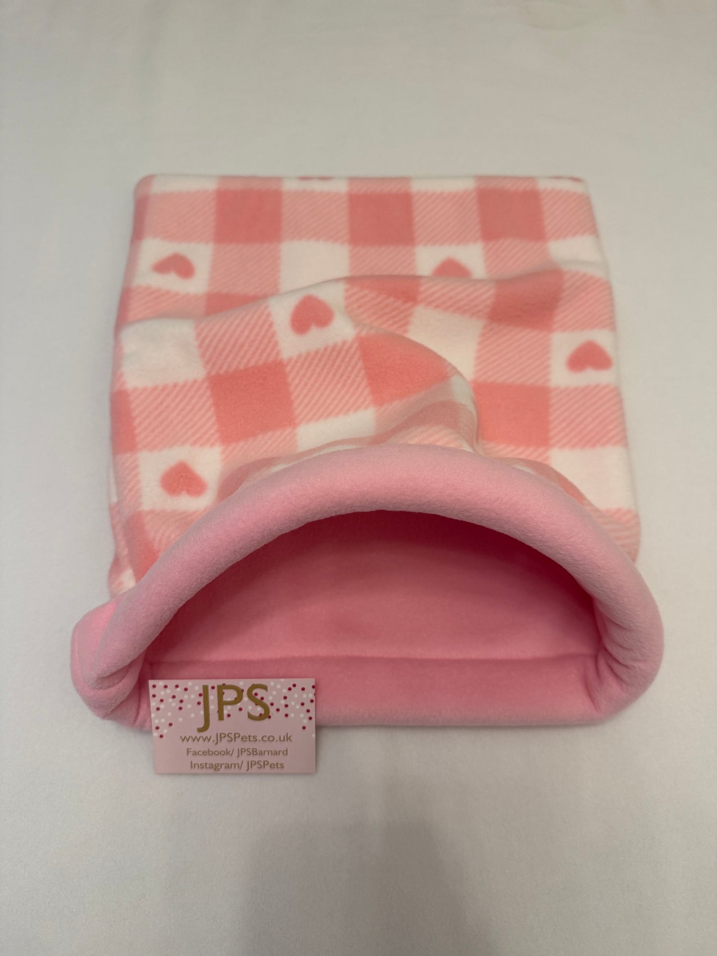 Cuddle Sack - Pink Chequered Hearts & Baby Pink