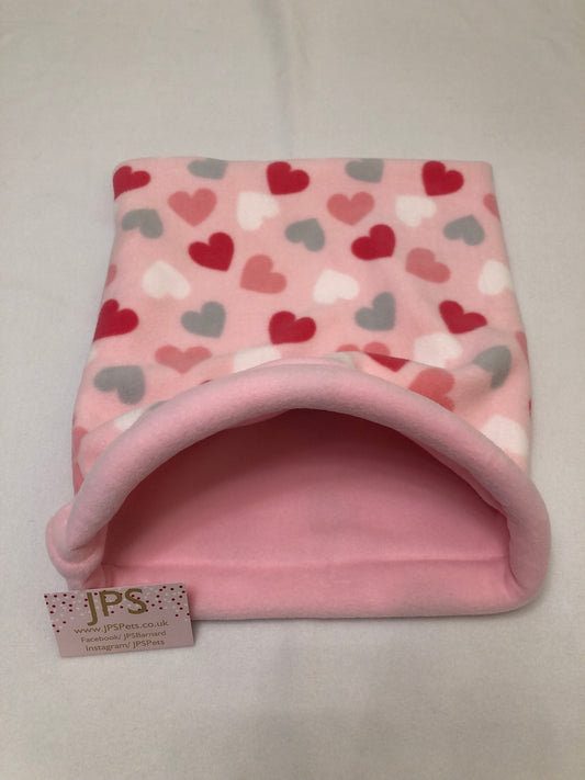 Cuddle Sack - Pink Hearts & Baby Pink