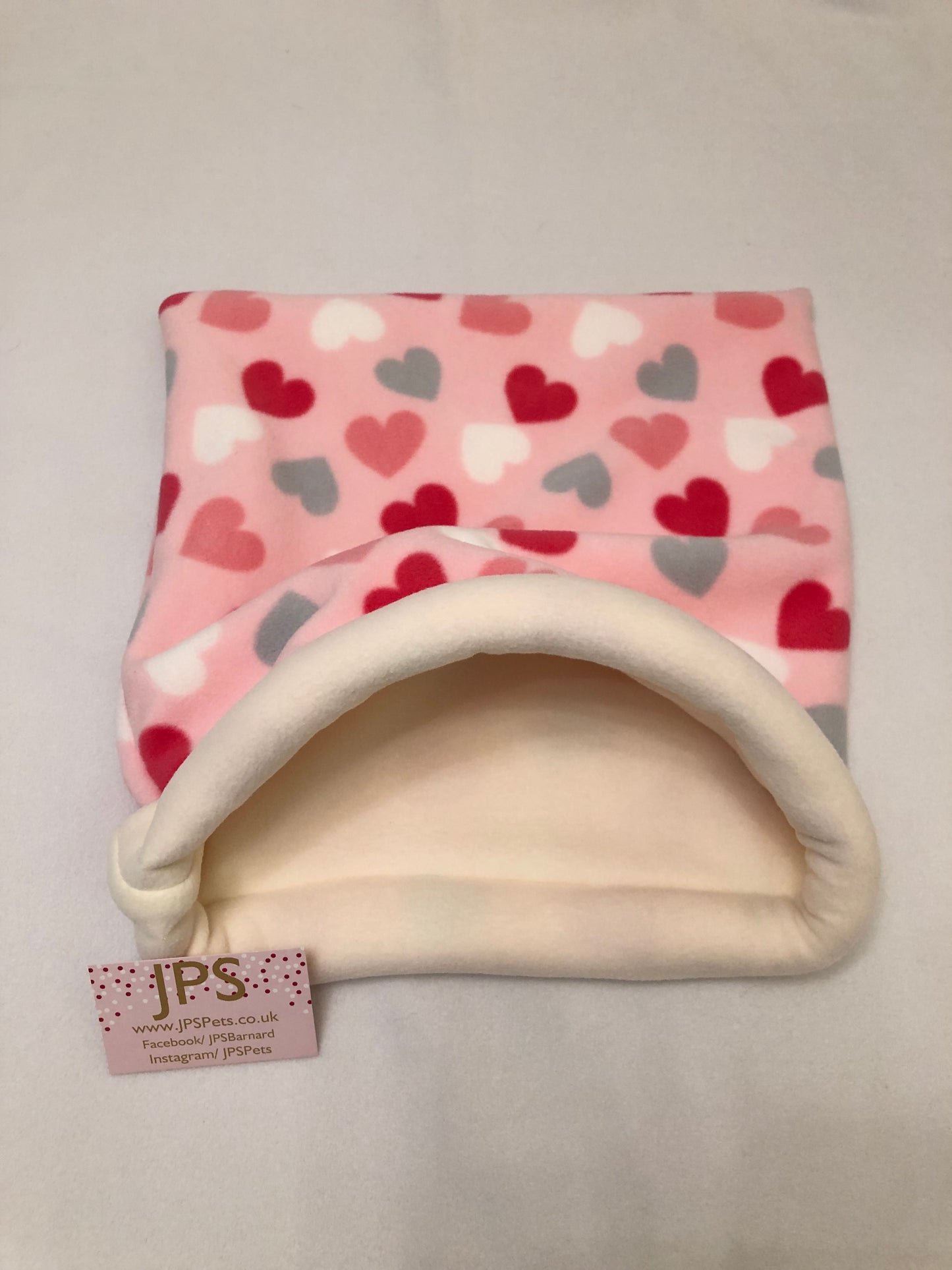 Cuddle Sack - Pink Hearts & Ivory