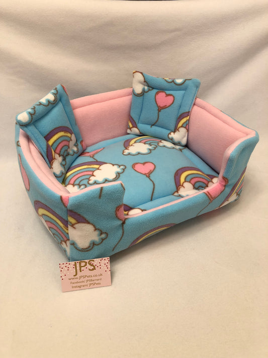 Sofa 16 x 13 inch - Rainbow Hearts & Baby Pink