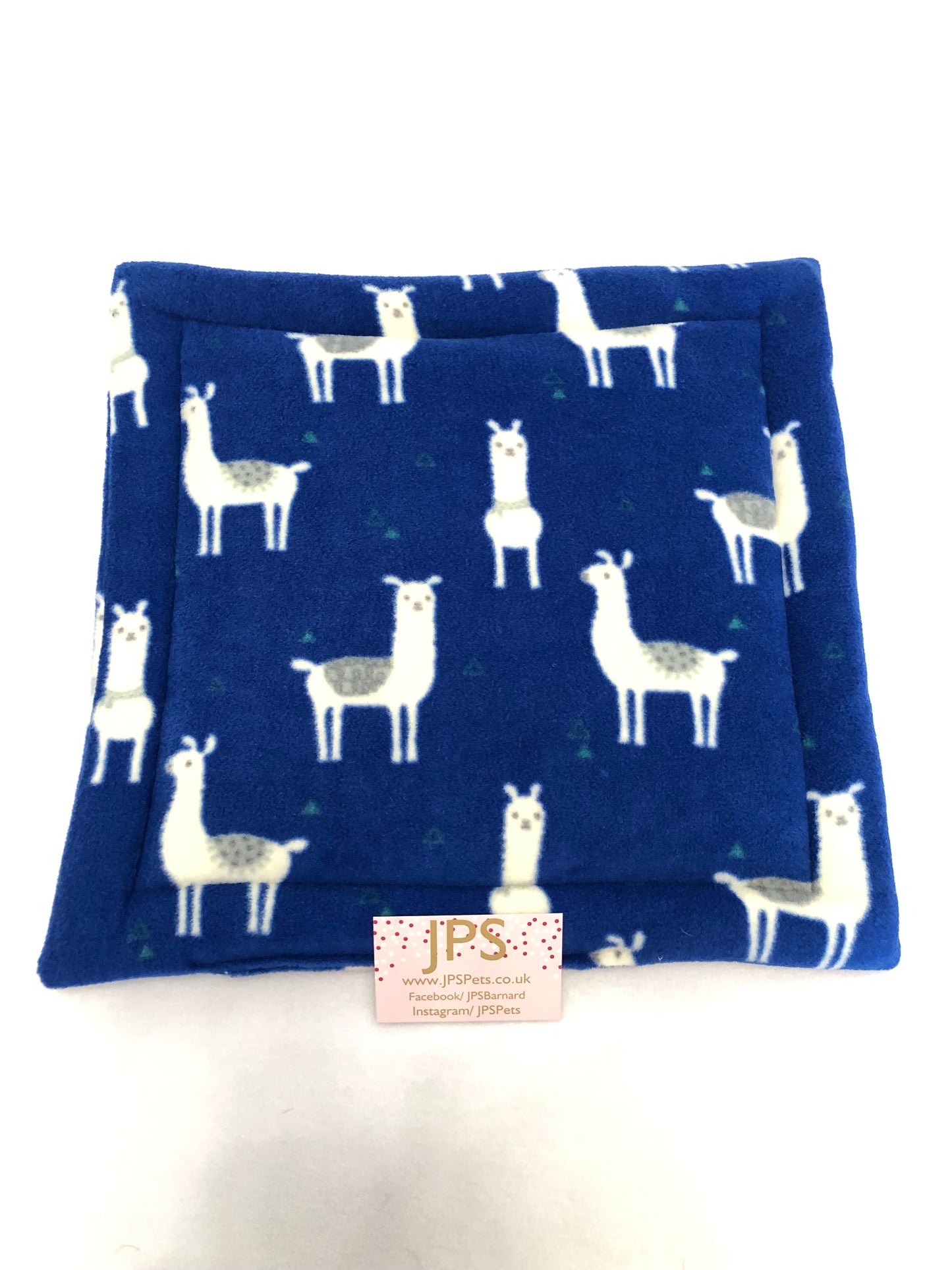 Blue llama & baby blue - lap pad 14" x 14"