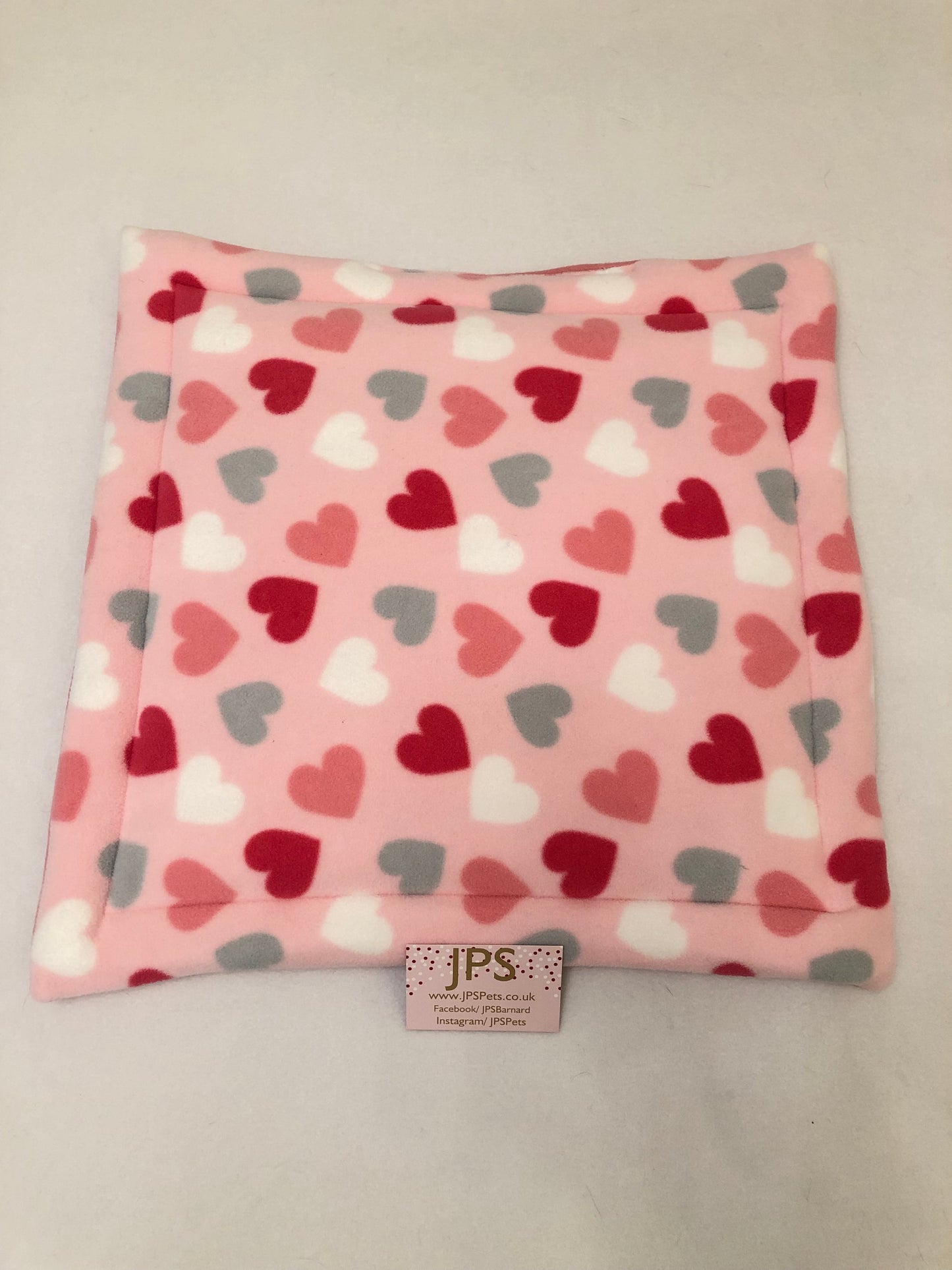 18 x 18 Inch Pad -  Pink Hearts & Rose Pink