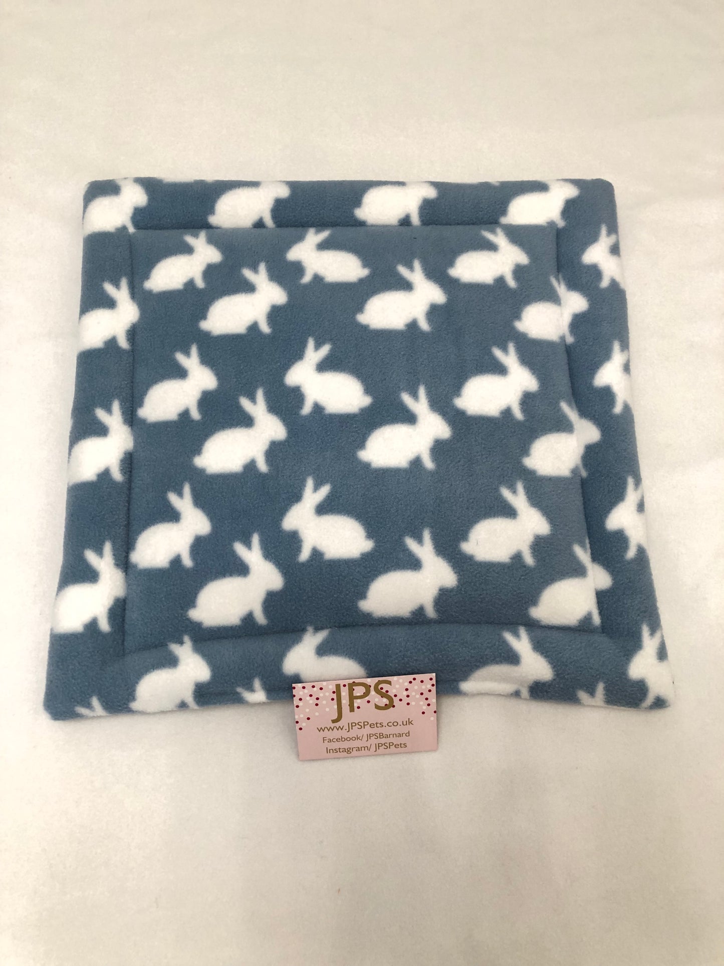 Blue bunny polar fleece - 14 x 14 Inch Pad