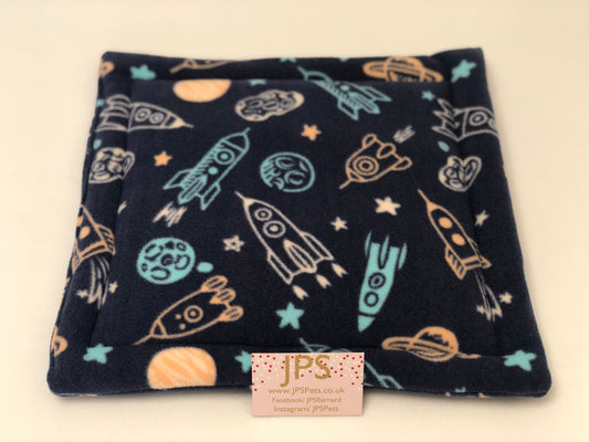 Space & rockets - 14 x 14 Inch Pad Polar Fleece