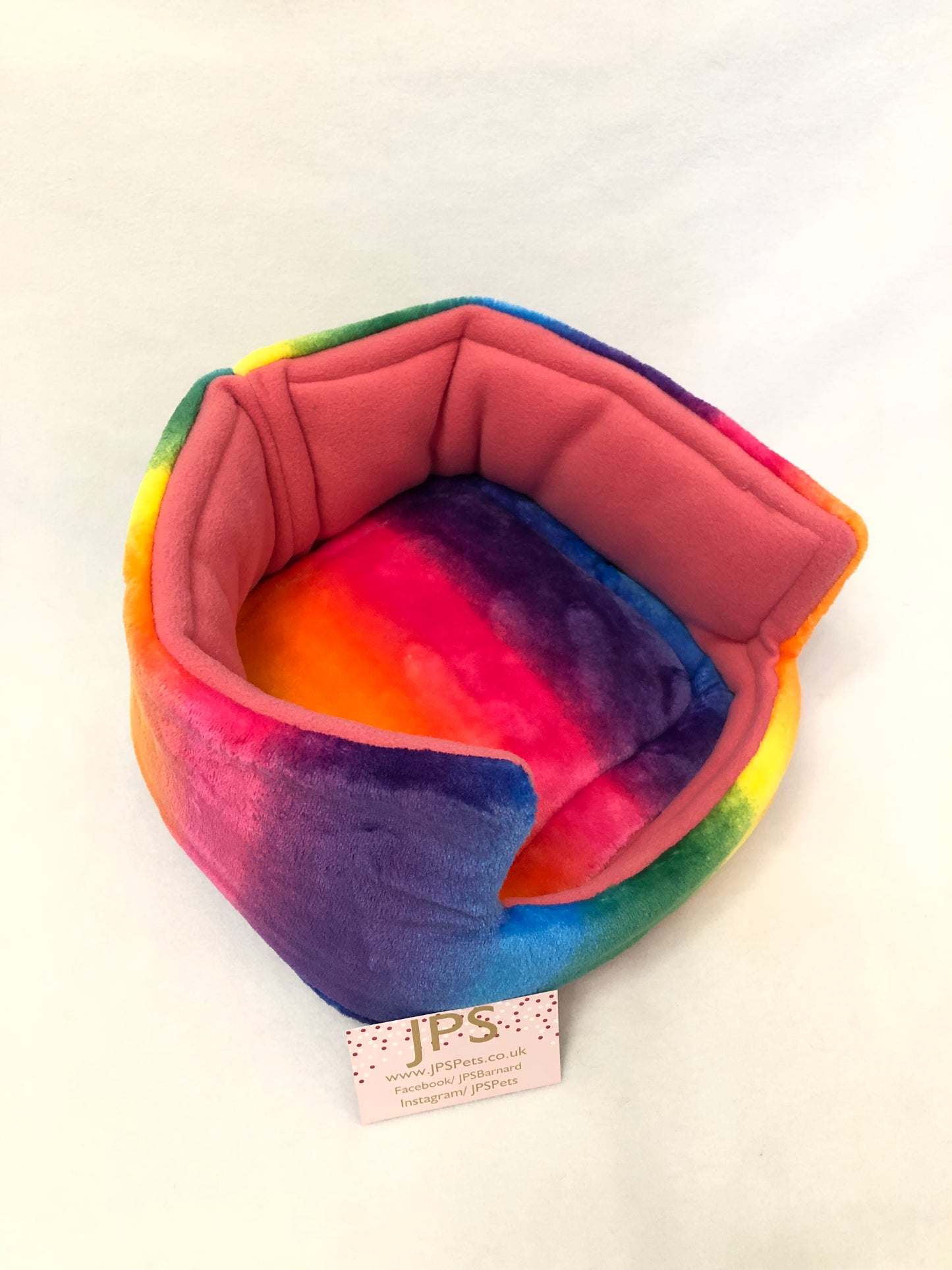 Cuddle Cup 11 Inch - Rainbow Cuddle fleece & Cerise Pink