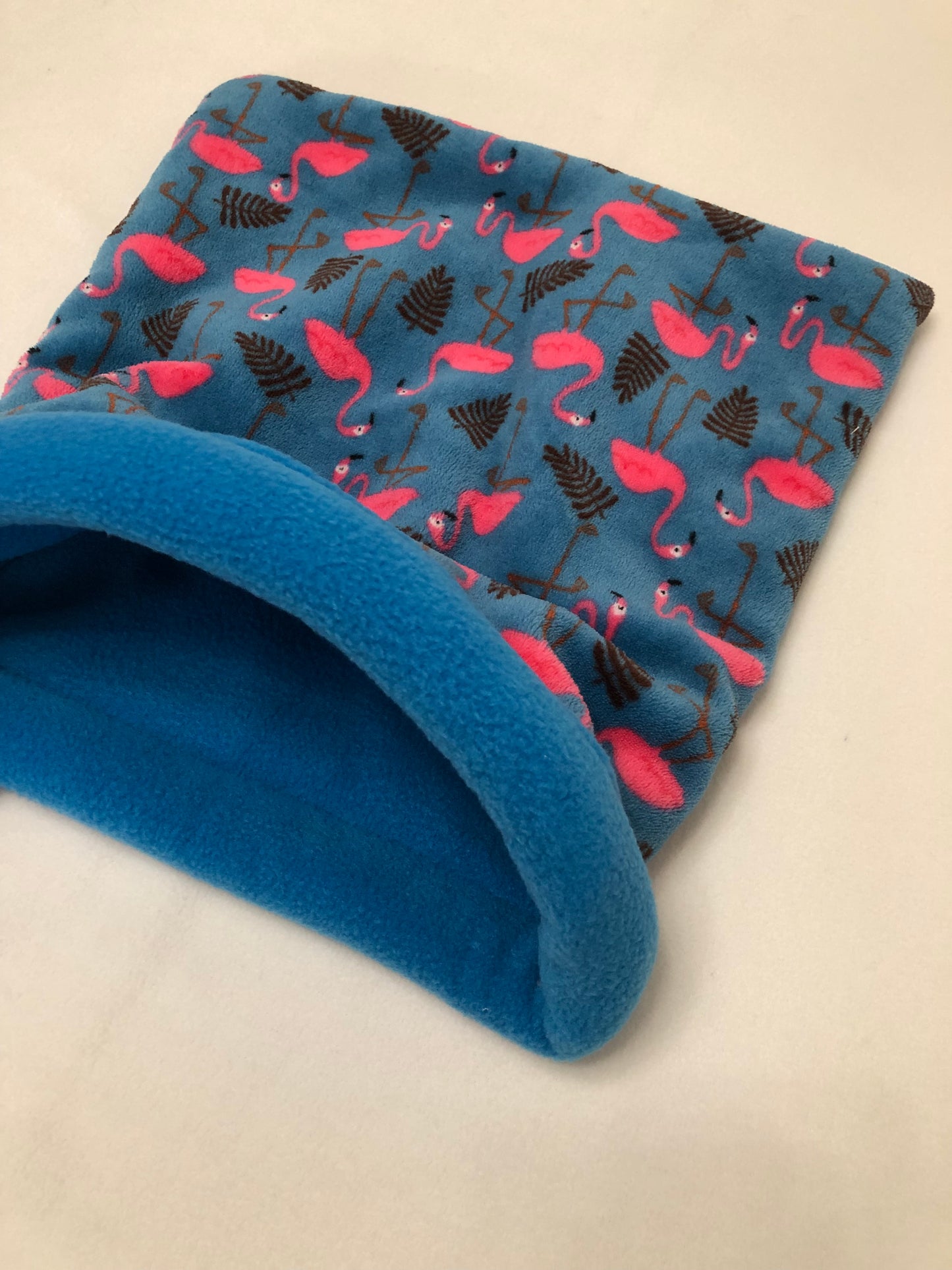 Cuddle Sack - Teal Flamingo & turquoise