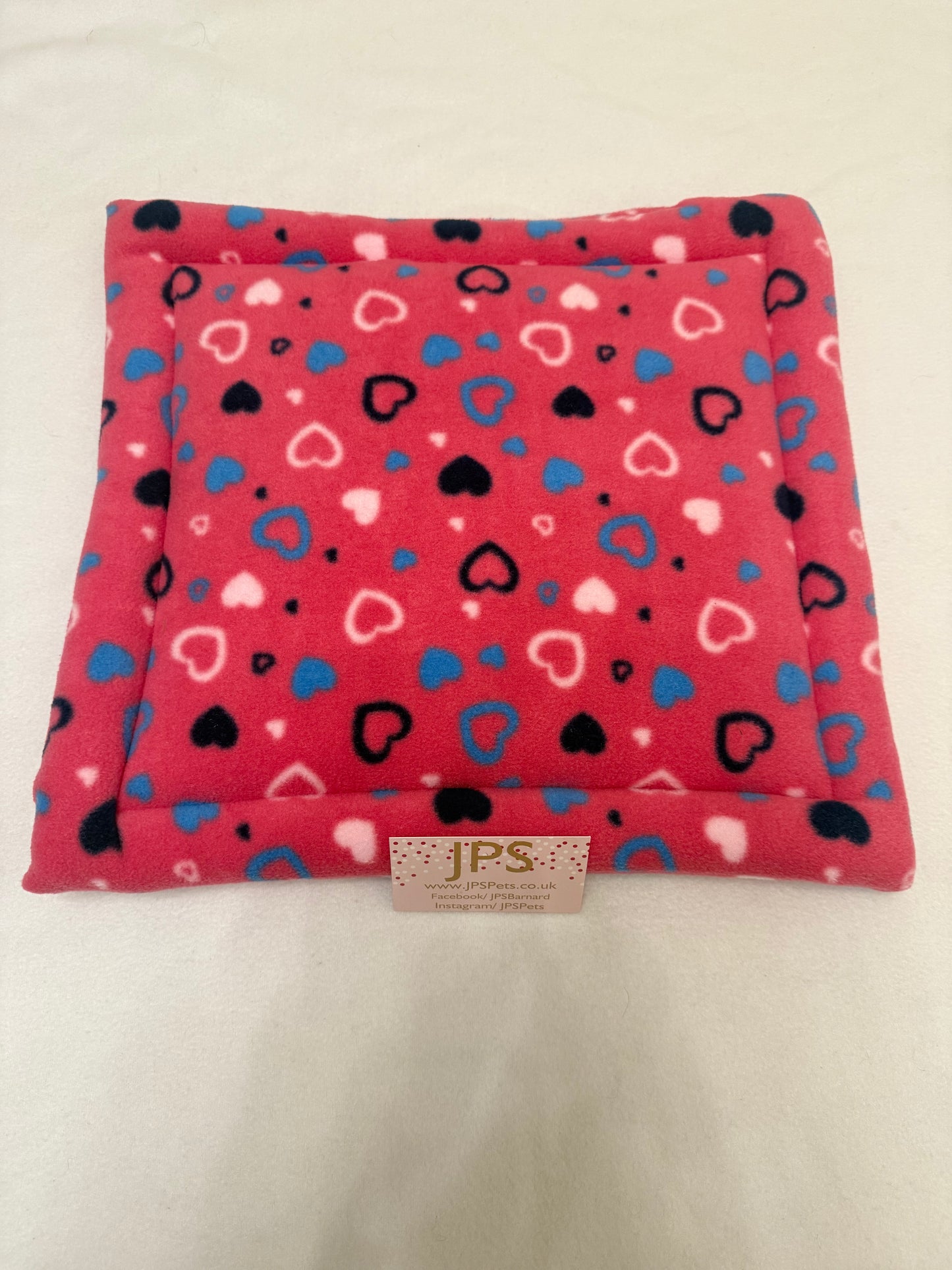 Lap pad 14 x 14 - pink multi hearts