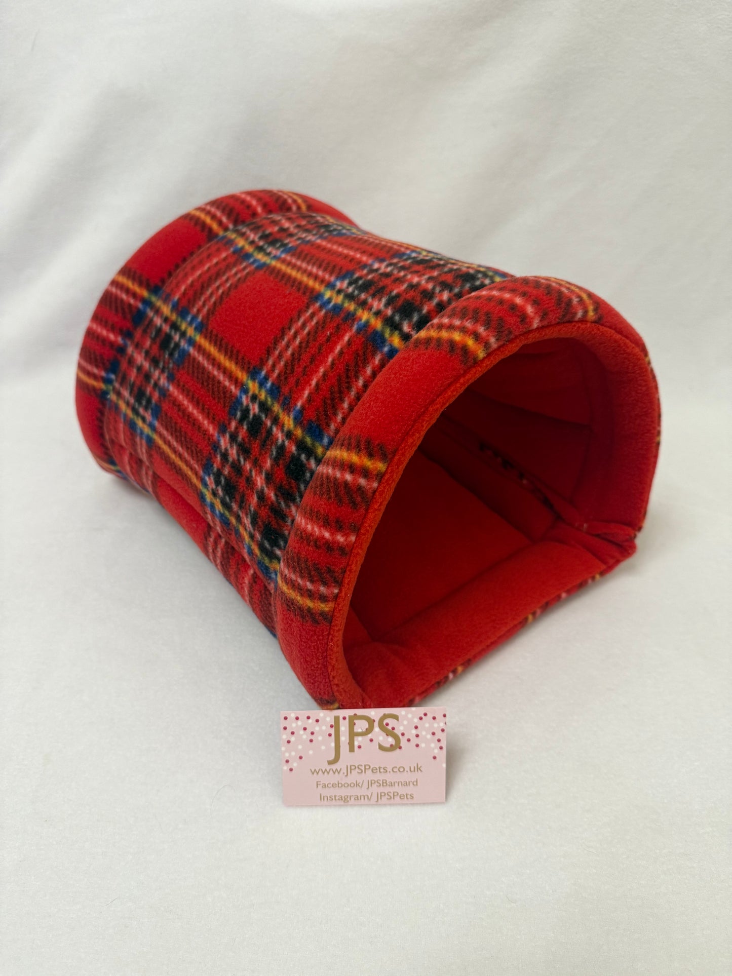 Tunnel - Red tartan & red