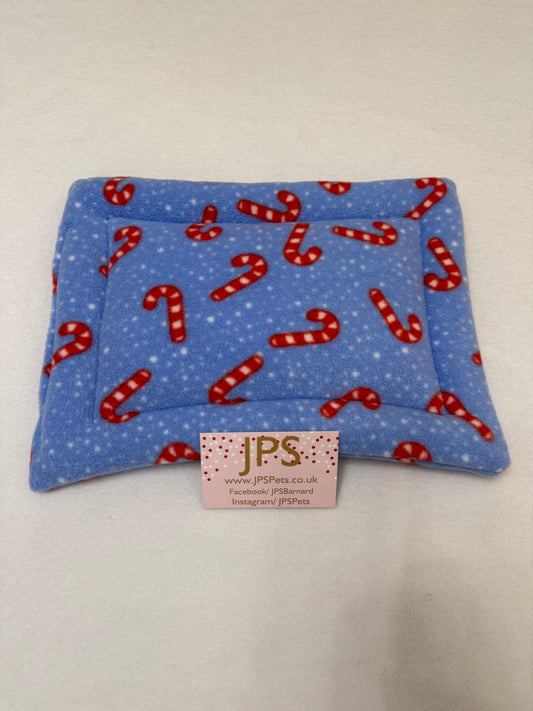12 x 8 pad - blue candy cane