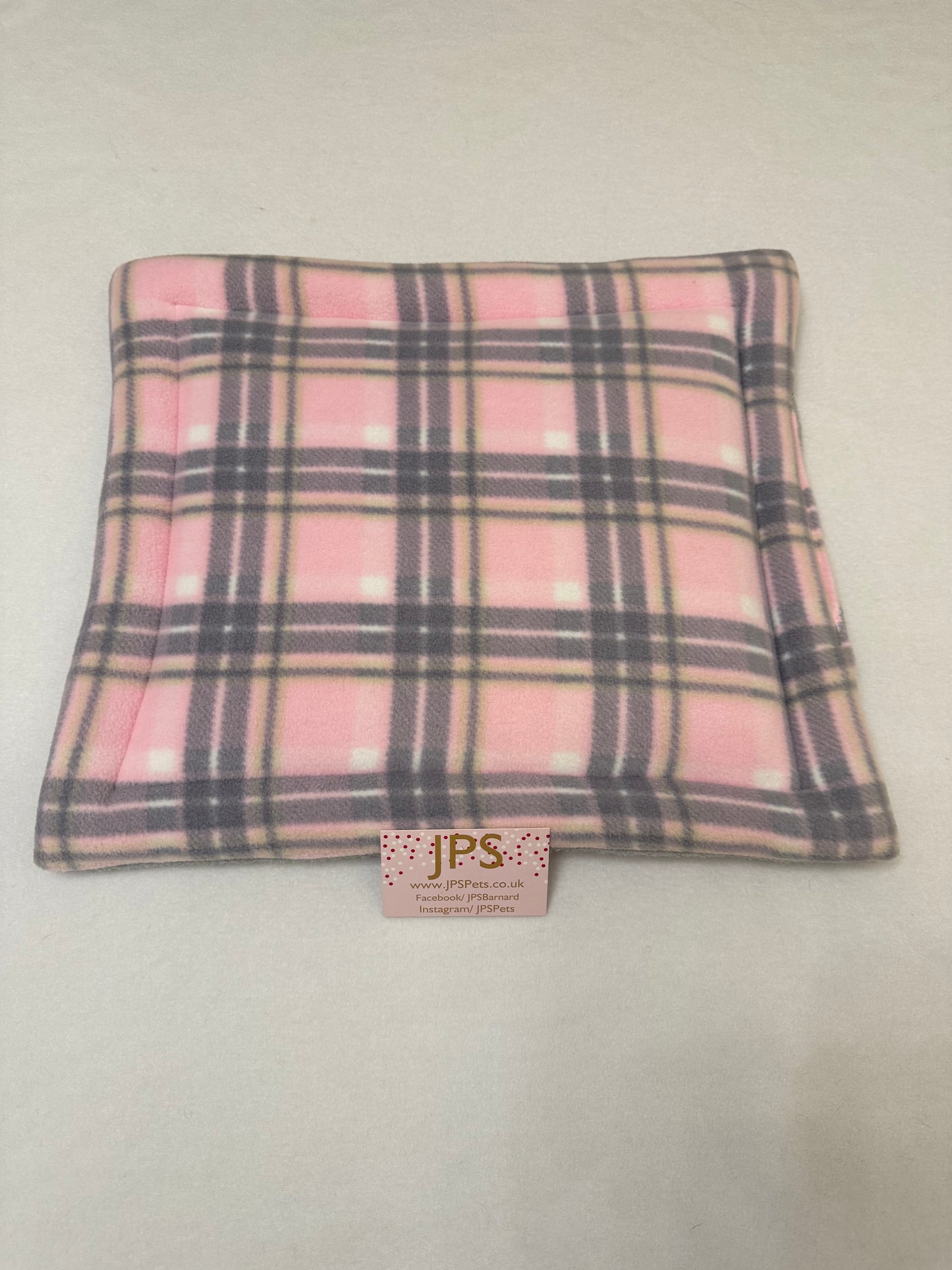 15 x 17 Lap pad - pink tartan & grey